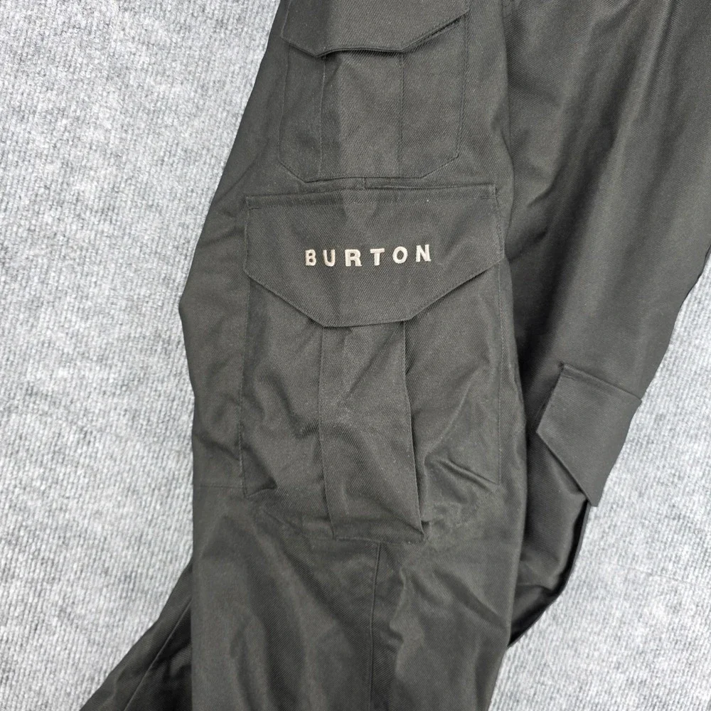 Burton DryRide Snowboard Pants Mens Medium Tall Black Cargo Ski Winter Trousers
